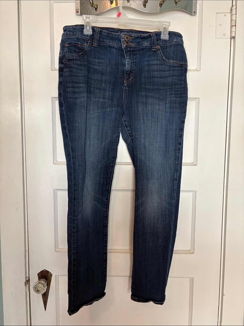 Lucky Brand Women's Dark Blue Emma Straight Jeans Size 14W